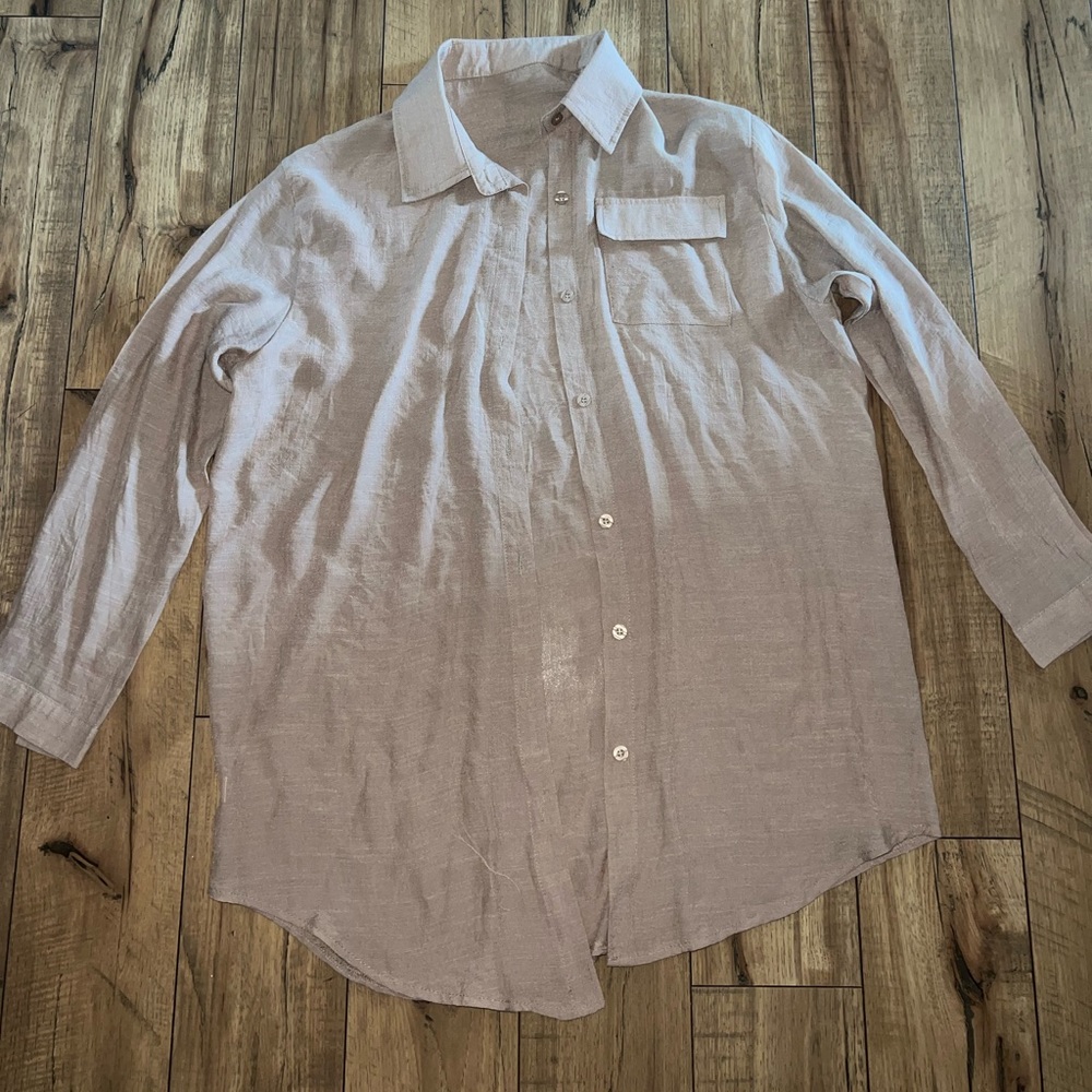 sheer button up